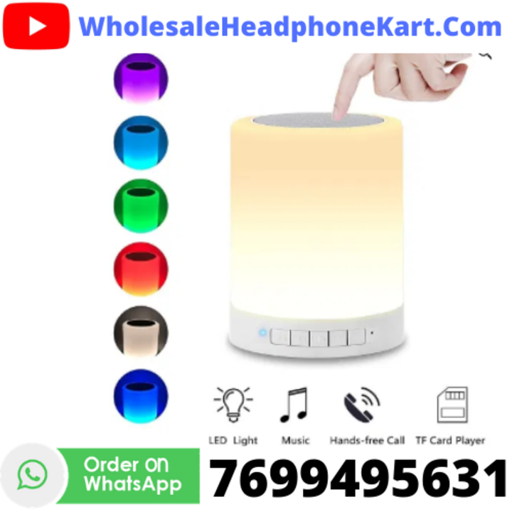 LED Touch Lamp Bluetooth Speaker, Wireless HiFi Speaker Light, USB Rechargeable uploaded by HeadphoneKart.in on 4/24/2021