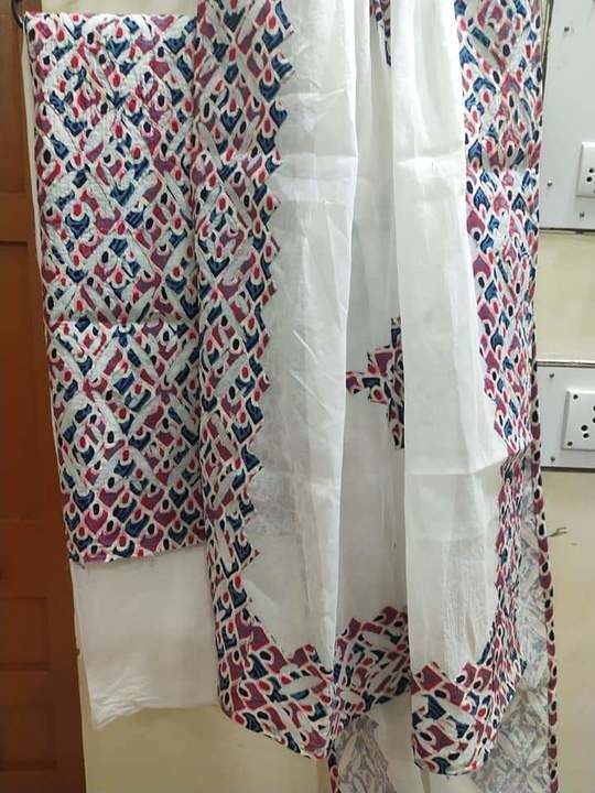 Ajrak applique cut work suit uploaded by Majisha handloom on 4/24/2021
