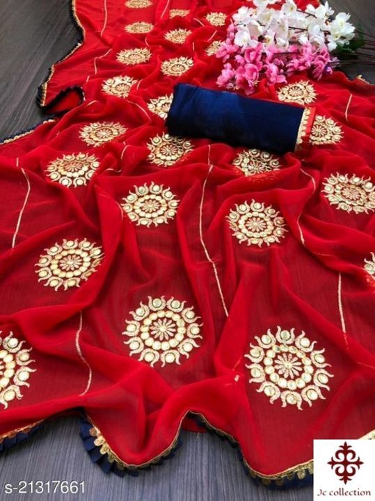 SareeAagyeyi Petite Sarees

Saree Fabric: Georgette
Blouse: Running Blouse
Blouse Fabric: Satin
Mult uploaded by business on 4/24/2021