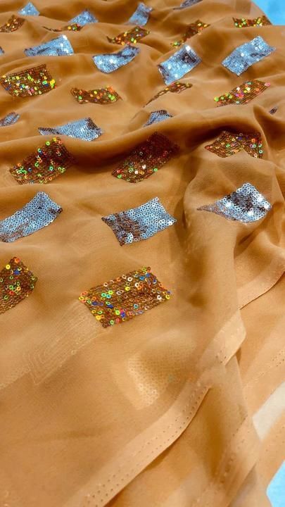 Pure Weightless Sarees With Sequence Work uploaded by Deval Creations on 4/24/2021