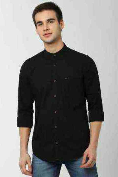 Urban Fort Men Slim Fit Solid Collar Black Casual Shirt uploaded by business on 4/24/2021