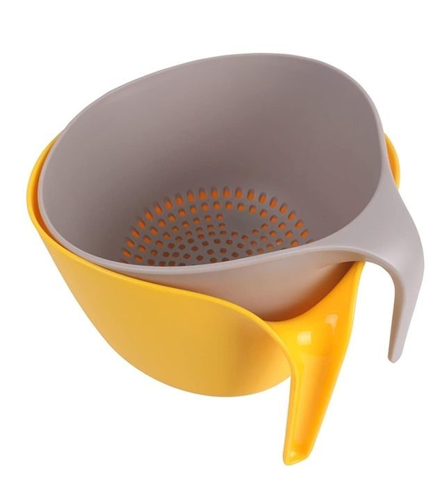 Strainer Cum Mixing Bowl with Handle Cleaning Vegetable, Fruit, Pasta Rice Washing Bowl Kitchen Tool uploaded by CLASSY TOUCH INTERNATIONAL PVT LTD on 4/24/2021