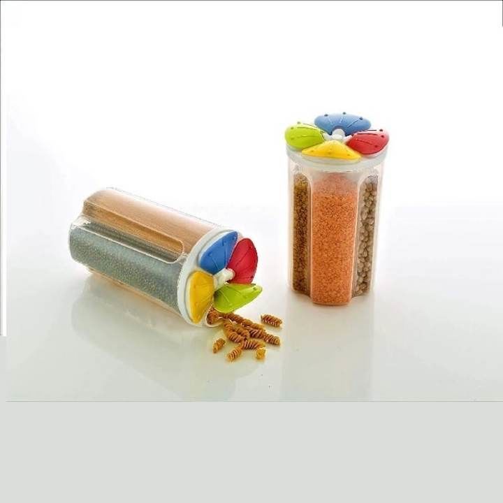 2000 Ml 4 Compartments Cereals Storage Container
 uploaded by Angel Shopping Hub on 4/24/2021
