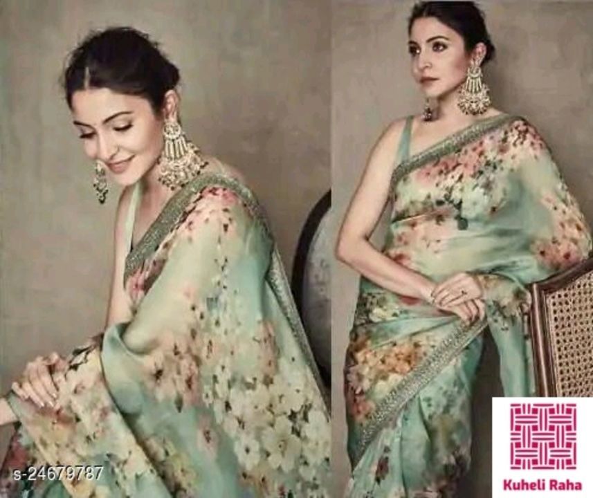 Fashionable Women Satin  Silk Sarees 
Saree Fabric: Satin Silk
Blouse: Semi-Stitched Blouse
Blouse F uploaded by Kheyatori on 4/25/2021
