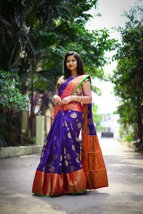 The Kanchipuram Silk Saree uploaded by Pushp_collection on 4/25/2021