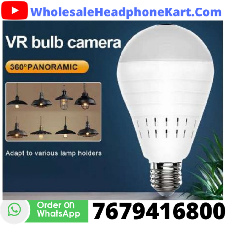 Wifi Panoramic 360 degree Camera Wireless IP LED Light Bulb Mini Camera 1.3MP 3D VR 960P Bulb WIFI  uploaded by HeadphoneKart.in on 4/25/2021