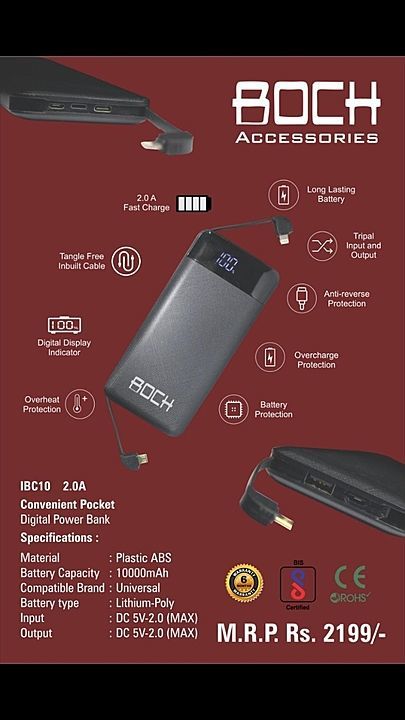All In One Boch Power Bank 10000mah
1 years guarantee  uploaded by business on 7/29/2020