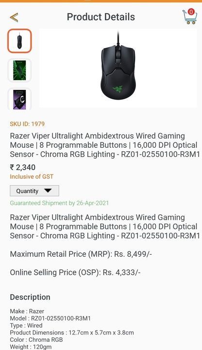 GAMING CONSOLE MOUSE uploaded by Green India traders  on 4/26/2021