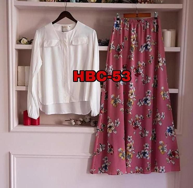 Post image 🎍 TOP+SKIRT-2🎍

            *-53*

👗 Guarantee of Quality 👗

*TOP + SKIRT*

*Top Fabric* :~Cotton 
*Top Length*:~24"Inch(front)
                            28"Inch(back)
 
*Skirt* 
Digital Printed Reyon

*skirt Length*:- 40” Inch
          

Full Stitched Readymade
Size :- S,M, L, XL, XXL, 

*These pictures only for reference real one little bit different may be* 📌

Colour may be very slightly due to lighting and photography 📝

*RATE :- 650 ship* extra( no less )

Full Stock Available

BOOKING COMPULSORY


🔚🔚🔚🔚🔚🔚🔚🔚🔚