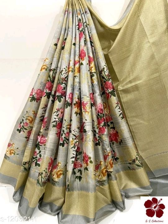 Khadi Cotton saree with blouse piece uploaded by business on 4/26/2021