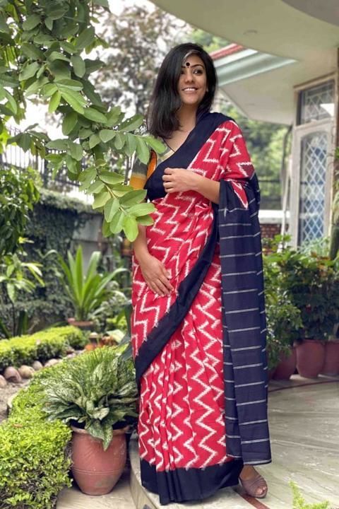 Cotton Hand Block Mul Mul Saree uploaded by business on 4/26/2021
