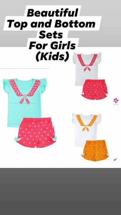Beautiful Top and Bottom Sets For Girls (Kids) uploaded by Changing Season's By Neha on 4/26/2021
