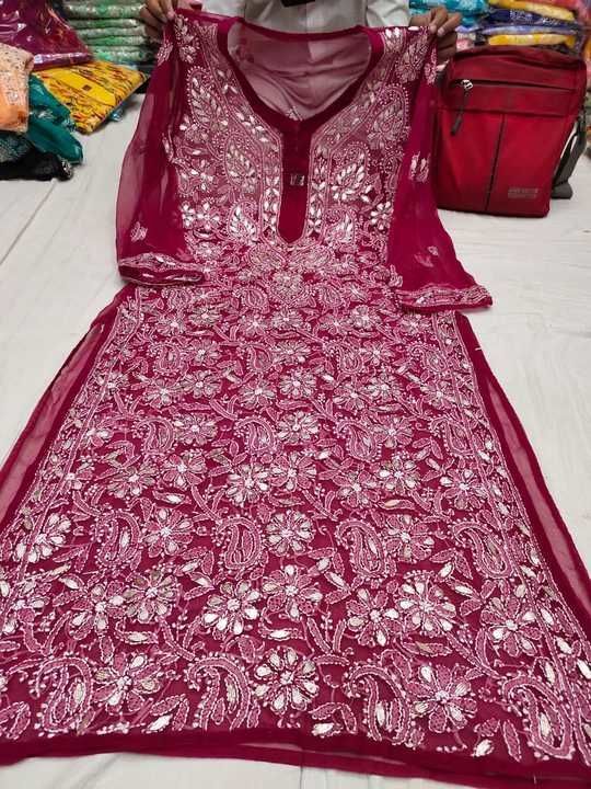 Hey we have lots of Amazing chikankari collections chikan kurti chikan Anarkali chicken angrakha chi uploaded by Clothes shop on 4/26/2021