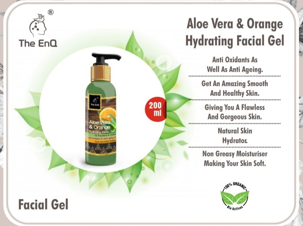 Aloe vera and Orange Hydrating Facial Gel uploaded by business on 4/26/2021
