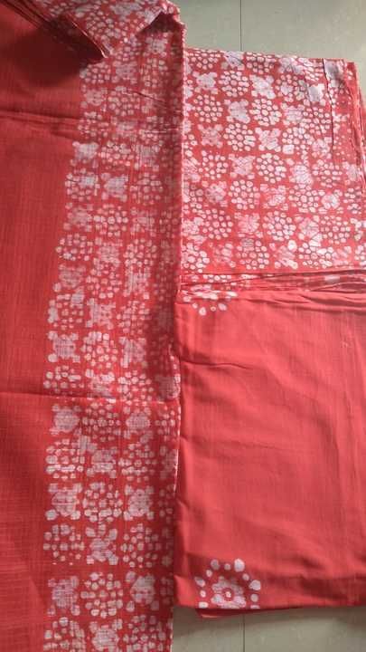Batik print pure cotton dress materials with dupatta uploaded by business on 4/27/2021