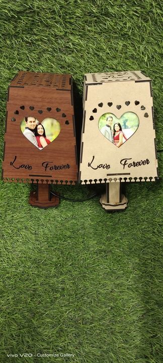 Customize mdf wooden photo frame lamp uploaded by business on 4/27/2021