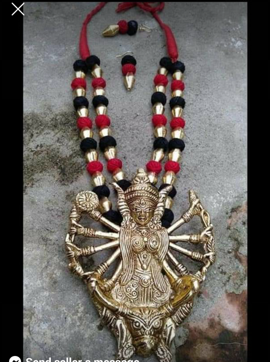 Durga dokra uploaded by Chandrika Oxidized jewelry on 4/27/2021