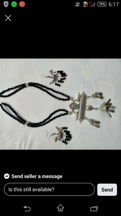 Phakhi nacless uploaded by Chandrika Oxidized jewelry on 4/27/2021
