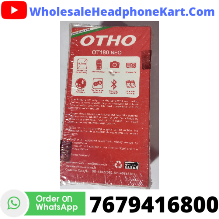 OTHO OT180+ NEO
DISPLAY- 4.5 CM (1.77 INCH)
BATTERY- 1000 MAH
 WHK343 uploaded by HeadphoneKart.in on 4/27/2021