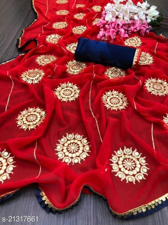 Georgette saree uploaded by business on 4/27/2021