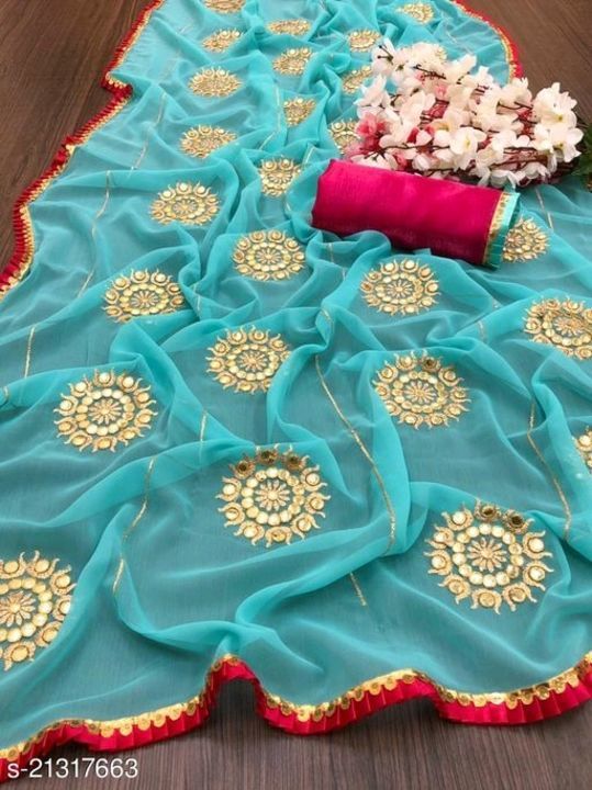 Georgette saree  uploaded by business on 4/27/2021