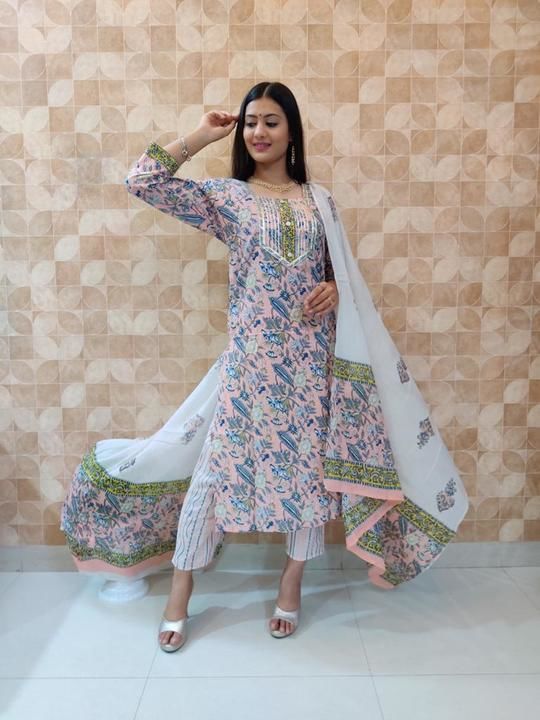 👗60 60 Cotton 3piece Set👗 uploaded by Elegant Pehnaawa  on 4/27/2021