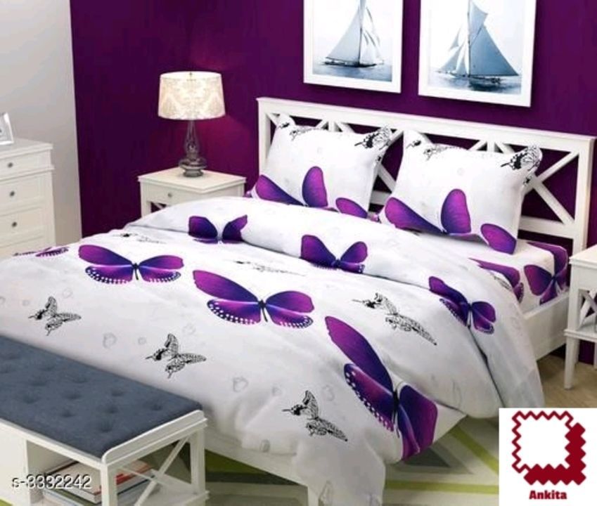 New Stylish Printed Cotton Double Bedsheets 
 uploaded by Nupur shopping centre on 4/28/2021