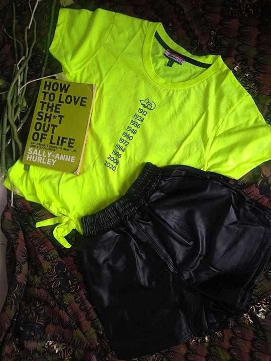 Post image .....
A combo set of trendy🤩 neon tshirt, sassy🔥 leather shorts and interesting👀......at a very reasonal price....to book your order kindly go through the below link....