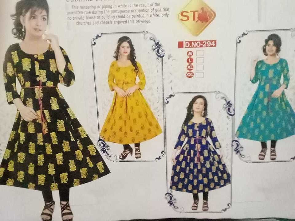 Long Kurtis available in different col. uploaded by business on 7/29/2020