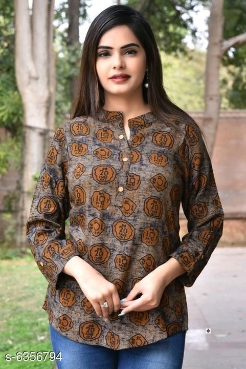 Women's printed short kurti uploaded by business on 4/28/2021