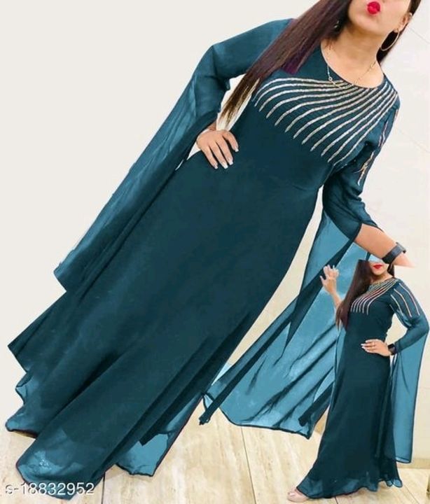 Stylish gown with trendy sleeves uploaded by Aayat collection on 4/29/2021