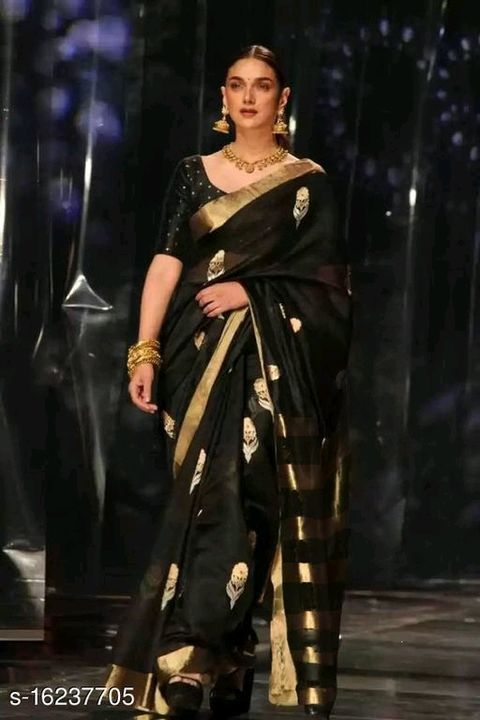 Product image with price: Rs. 460, ID: all-time-favourite-black-saree-dd52c9f6