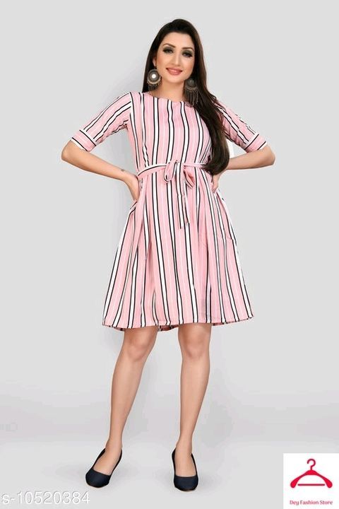 Stylish Poly Crepe Short Dresses uploaded by Dey Fashion Store on 4/29/2021