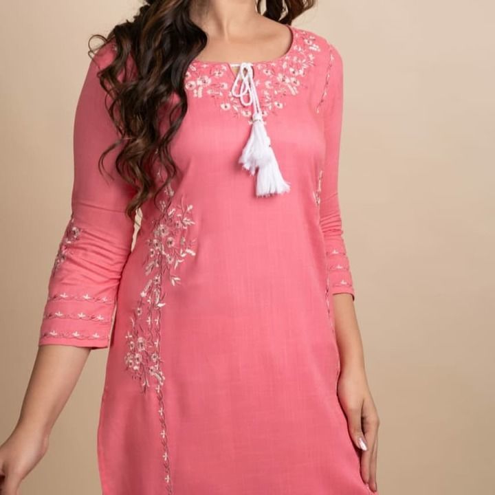 Embroidered Kurti with dupatta and Plazzo  uploaded by TG Haat on 4/29/2021