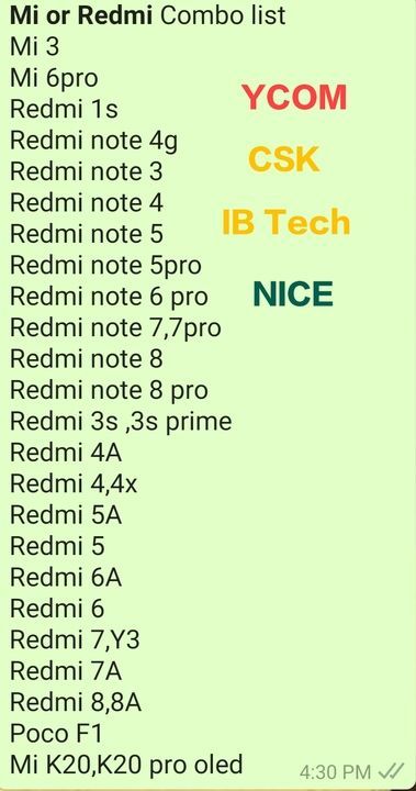 Mi Redmi combo folder available uploaded by Sri Mutyala Sai Mobiles on 4/29/2021
