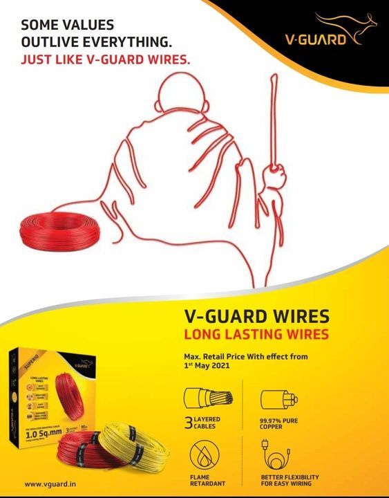 VGUARD 1.00 SQMM CLASSO HOUSE WIRE uploaded by Ankit Enterprises on 4/29/2021