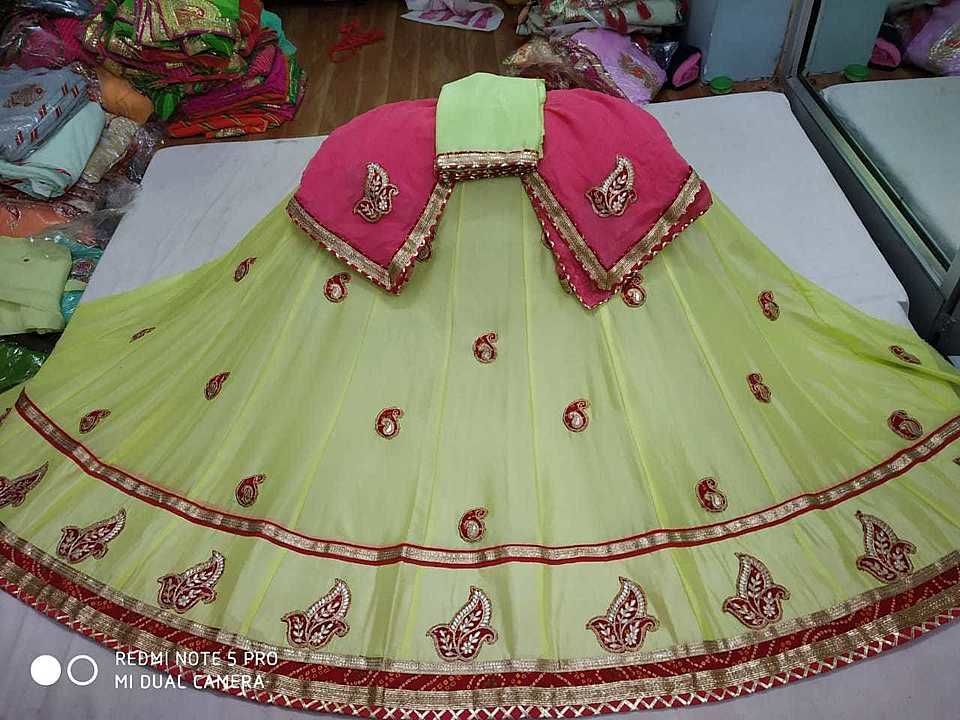 Post image 👉 fabric chinon crap
👉 lahngha with bandej butta
👉 same as blouse with butti
👉 jorgatt chunni with bandej butte
👉 9 colors available
👉 Ready to dispatch 
👉 Price. 1450