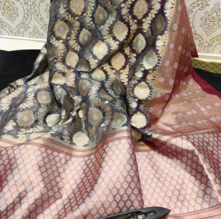Kora Dyeble Alfi All overs silk saree uploaded by business on 4/29/2021
