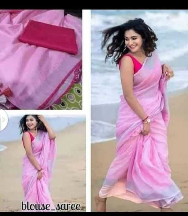 Semi linen saree uploaded by business on 4/30/2021
