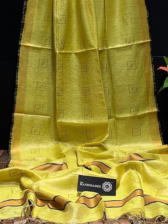 Pure Handloom Tissue Linen Sarees  uploaded by Ethnic Vogue  on 7/30/2020
