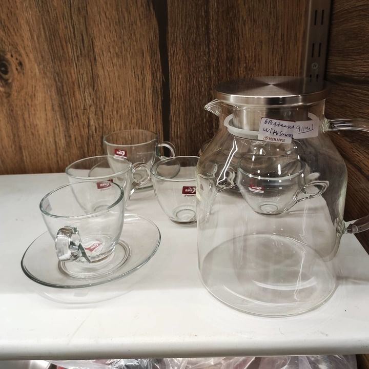 Glass borosilicate tea set uploaded by business on 4/30/2021