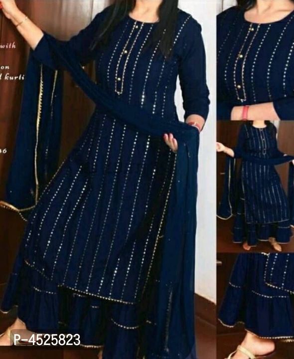 T fashion plazzo set with bottom and dupatta uploaded by business on 4/30/2021