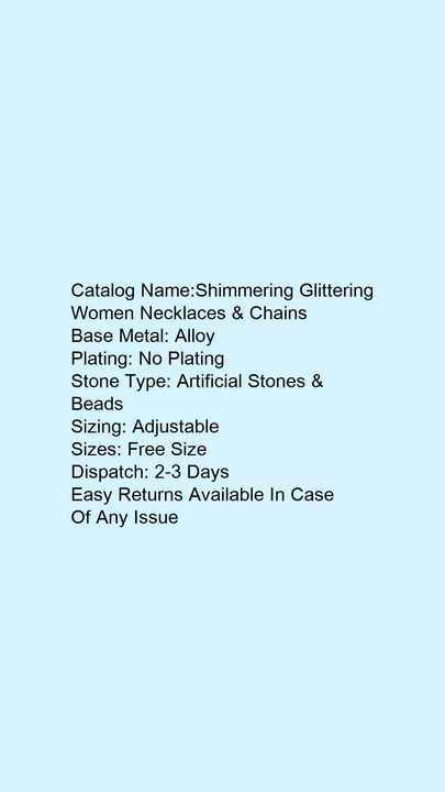 *Shimmering Glittering Women Necklaces & Chains* uploaded by Sana Collection on 4/30/2021