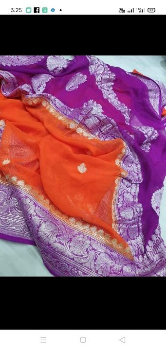 Pure Banarsi khaddi saifoon sari uploaded by business on 4/30/2021