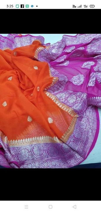 Pure Banarsi khaddi saifoon sari uploaded by business on 4/30/2021