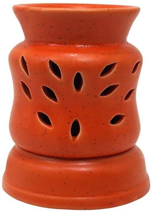 Electric diffuser  Ceramic Electric Aroma Oil Burner,Diffuser Pot,Leafy Ball Cut red  uploaded by Homedecor  on 4/30/2021