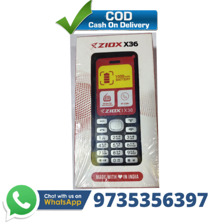 Ziox X36 with Vibration 1.8" Display, 1000 mAh Battery(Black,red) K7 uploaded by HeadphoneKart.in on 4/30/2021
