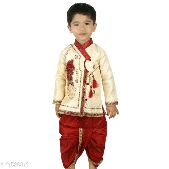 Post image Whatsapp -&gt; https://ltl.sh/7BGeCTHF (+919064669724)
Catalog Name:*Tinkle Classy Kids Boys Kurta Sets*
Top fabric: Art Silk
Bottom Fabric: Art Silk
Sleeve Length: Long Sleeves
bottom type: dhoti pants
Multipack: 1
Sizes: 
12-18 Months (Chest Size: 21 in, Top Bust Size: 21 in, Top Length Size: 14 in, Bottom Waist Size: 12 in, Bottom Hip Size: 21 in, Bottom Length Size: 14 in) 
18-24 Months (Chest Size: 22 in, Top Bust Size: 22 in, Top Length Size: 15 in, Bottom Waist Size: 14 in, Bottom Hip Size: 22 in, Bottom Length Size: 16 in) ) 
2-3 Years (Chest Size: 23 in, Top Bust Size: 23 in, Top Length Size: 16 in, Bottom Waist Size: 14 in, Bottom Hip Size: 22 in, Bottom Length Size: 17 in) 
3-4 Years (Chest Size: 24 in, Top Bust Size: 23 in, Top Length Size: 16 in, Bottom Waist Size: 14 in, Bottom Hip Size: 22 in, Bottom Length Size: 17 in) 
4-5 Years (Chest Size: 25 in, Top Bust Size: 23 in, Top Length Size: 16 in, Bottom Waist Size: 14 in, Bottom Hip Size: 22 in, Bottom Length Size: 17 in) 
5-6 Years (Chest Size: 26 in, Top Bust Size: 23 in, Top Length Size: 16 in, Bottom Waist Size: 14 in, Bottom Hip Size: 22 in, Bottom Length Size: 17 in) 
6-7 Years(Chest Size: 27 in, Top Bust Size: 23 in, Top Length Size: 16 in, Bottom Waist Size: 14 in, Bottom Hip Size: 22 in, Bottom Length Size: 17 in) 


Dispatch:1 Day

Easy Returns Available In Case Of Any Issue
*Proof of Safe Delivery! Click to know on Safety Standards of Delivery Partners- https://ltl.sh/y_nZrAV3