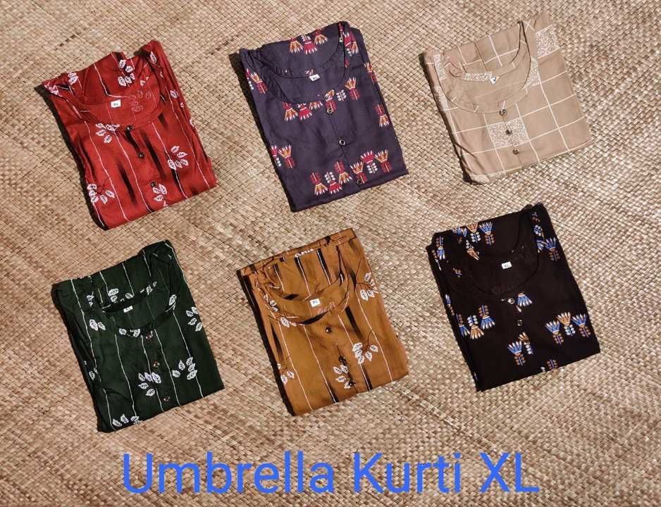 Product image of *Women Rayon Umbrella Kurti*
 
, price: Rs. 150, ID: women-rayon-umbrella-kurti-df37e21b