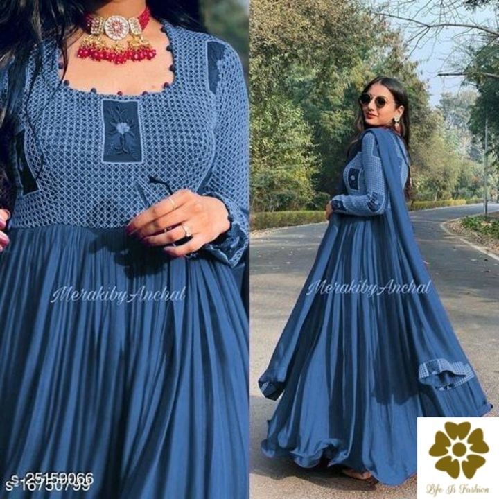 Classic Sensational Women Gowns

Fabric: Banarasi Silk
Sleeve Length: Three-Quarter Sleeves
 uploaded by business on 5/1/2021
